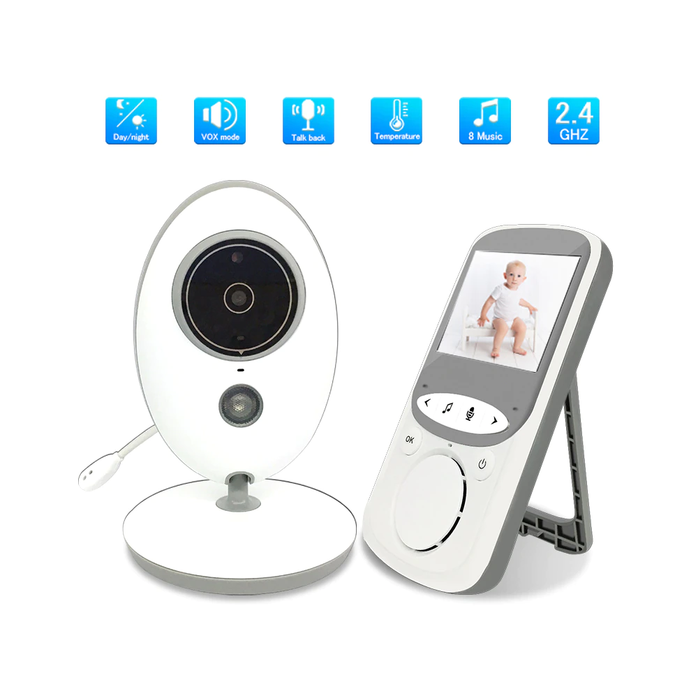 Baby Monitor with Camera Wireless Music Intercom IR Audio Video Nanny Camera Temperature Monitoring babysitter