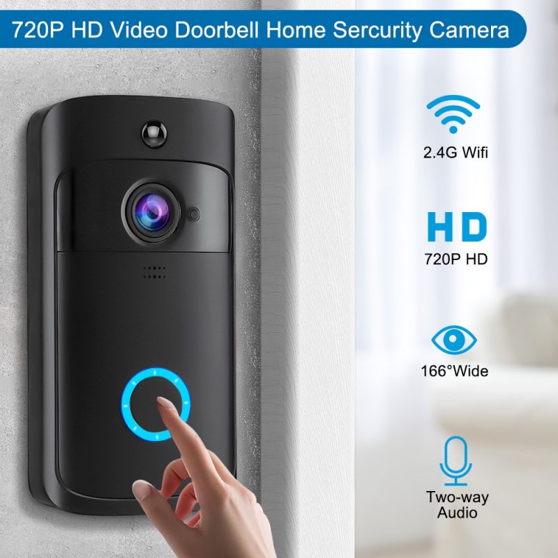Wsdcam Smart Doorbell Camera Wifi Wireless Call Intercom Video-Eye for Apartments Door Bell Ring for Phone Home Security Cameras 2