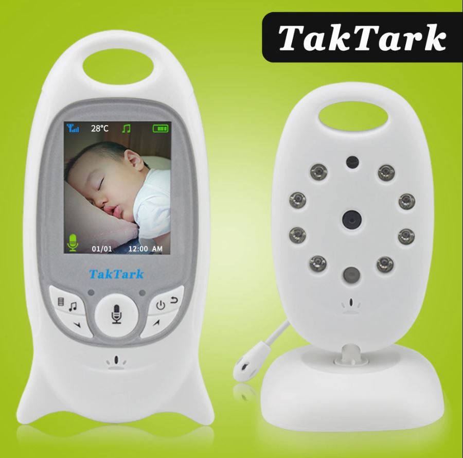 Wireless Video Baby Monitor 2.0 inch Color Security Camera 2 Way Talk NightVision IR LED Temperature Monitoring with 8 Lullaby 1